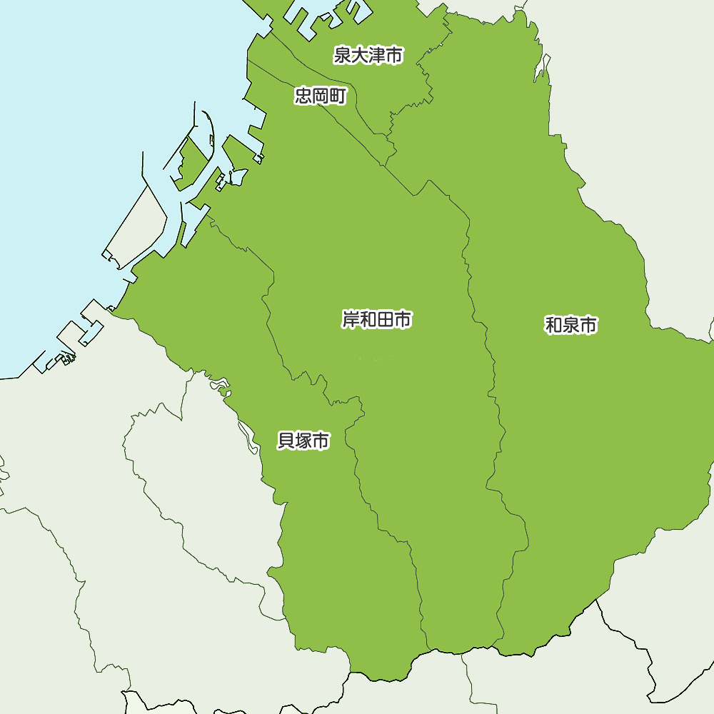 訪問エリア 岸和田市と周辺地域
